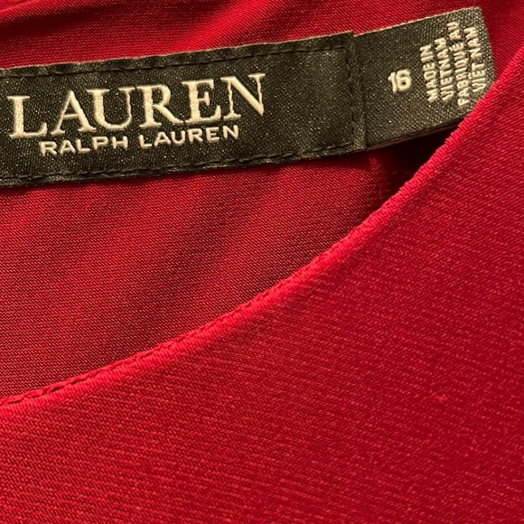Lauren Ralph Lauren dress - size 16 - wine colored - Picture 2 of 4